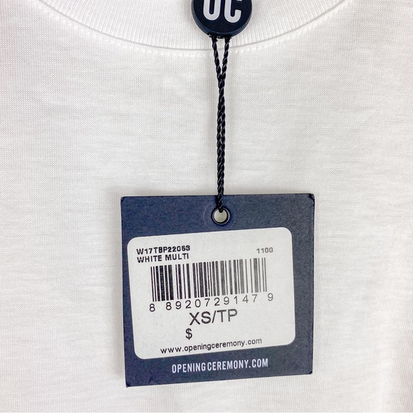 Opening Ceremony Tape Logo Tee T-Shirt Short Sleeve New With Tags - Picture 9 of 10